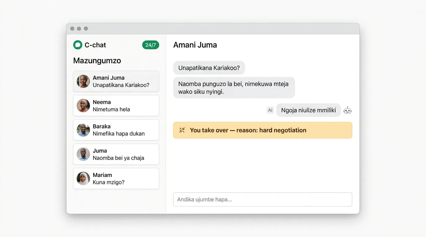 C-chat dashboard — automating busywork